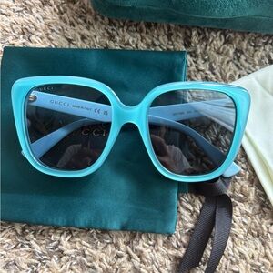 Authentic Gucci Turquoise Sunglasses